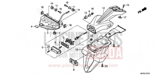 TAILLIGHT (2) CB600FB de 2011